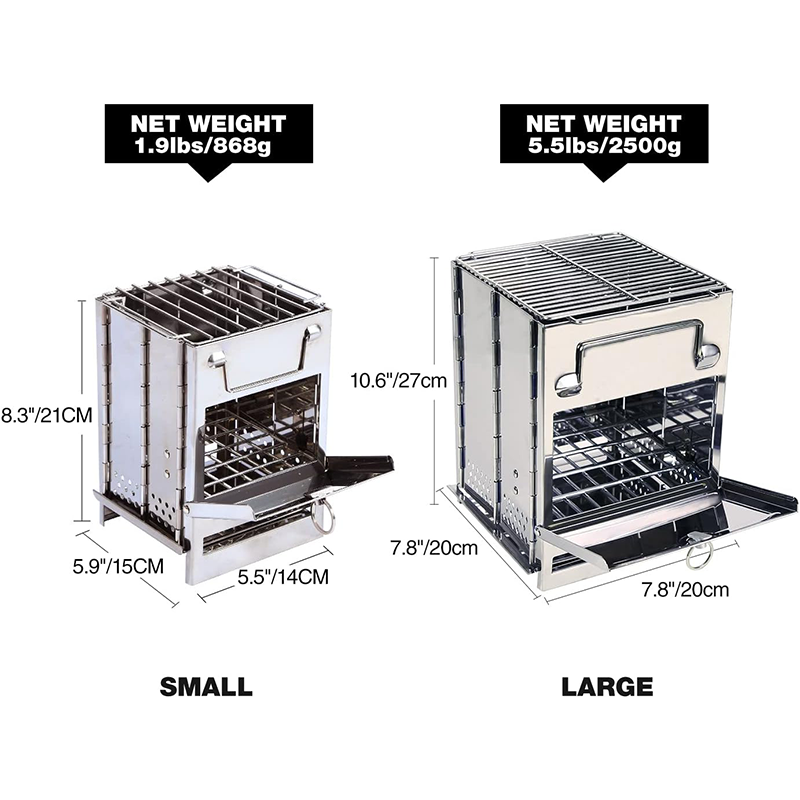 Portable Firewood Outdoor BBQ Kitchen Rocket Stove Herd Firewood Stove Portable Camping Stove