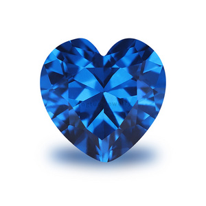 Heart Shape 113# Color Dark Blue Sapphire Spinel 10mm Synthetic Blue Spinel Price Per Carat For Fine Jewelry