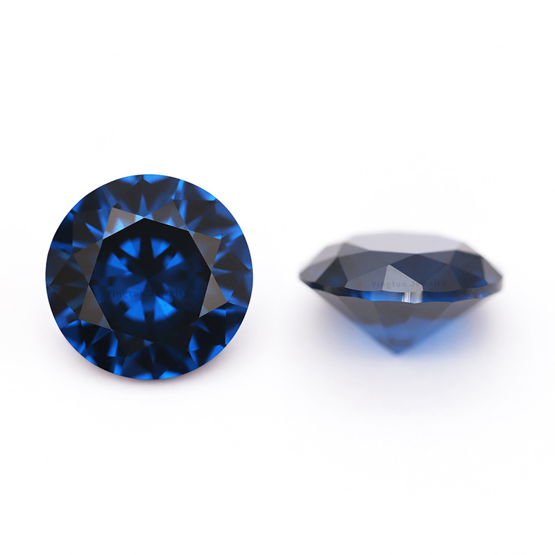 Round shape 113# color dark blue saphire spinel 10mm Synthetic Blue spinel price