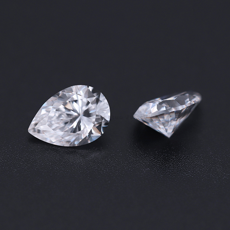 Pear Cut Gra Certificate Synthetic Stone White Color Vvs Gemstone Loose Moissanite For Jewelry