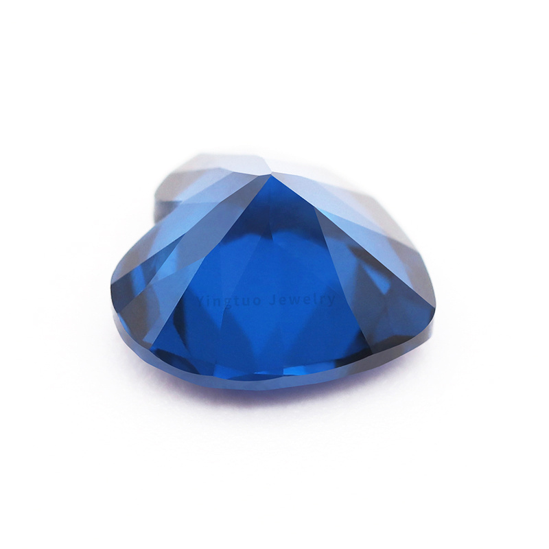 Heart Shape 113# Color Dark Blue Sapphire Spinel 10mm Synthetic Blue Spinel Price Per Carat For Fine Jewelry