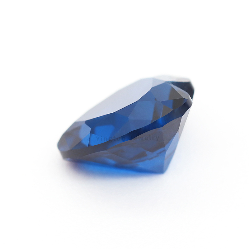 Heart Shape 113# Color Dark Blue Sapphire Spinel 10mm Synthetic Blue Spinel Price Per Carat For Fine Jewelry