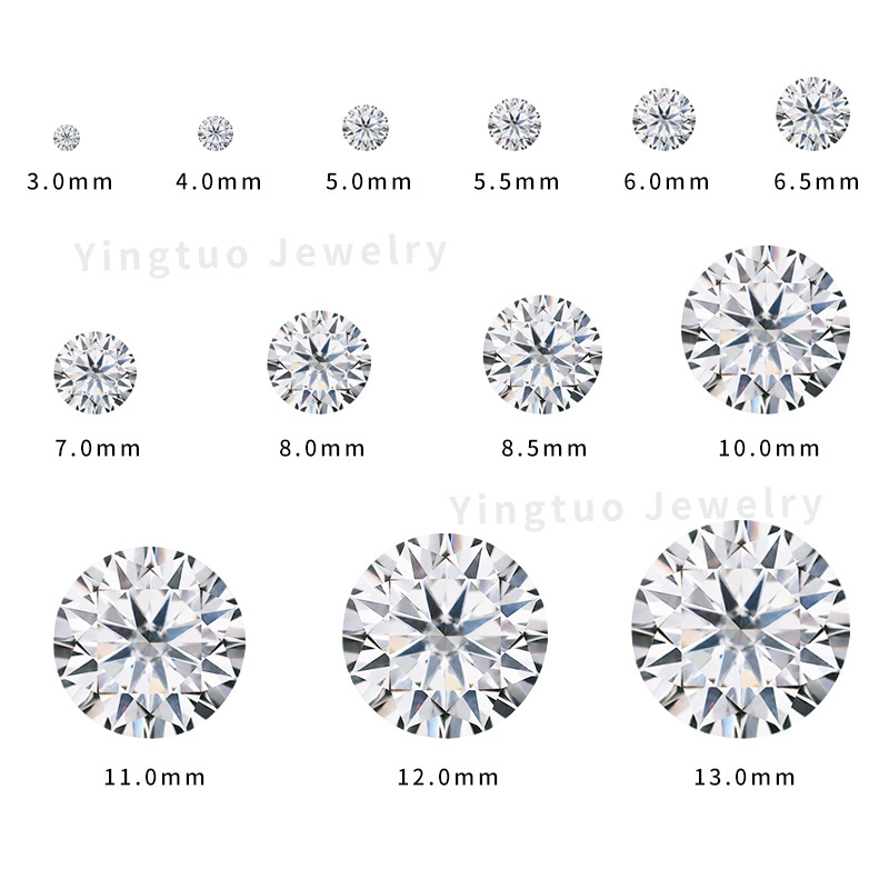 High Quality VVS1 Stone Lab Grown Moissanite Supplier D Color GRA Moissanite 6mm Loose Diamond