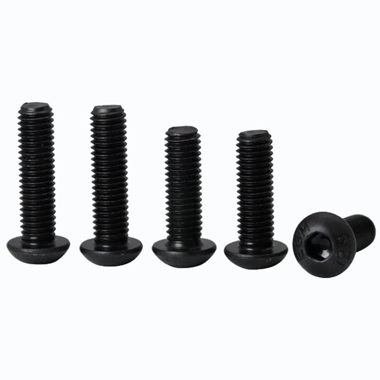 Fastener Factory Direct Supply Costom Black Oxide Black Zinc Plated ISO7380 Hex Socket Button Head Security Cap Screw Bolt