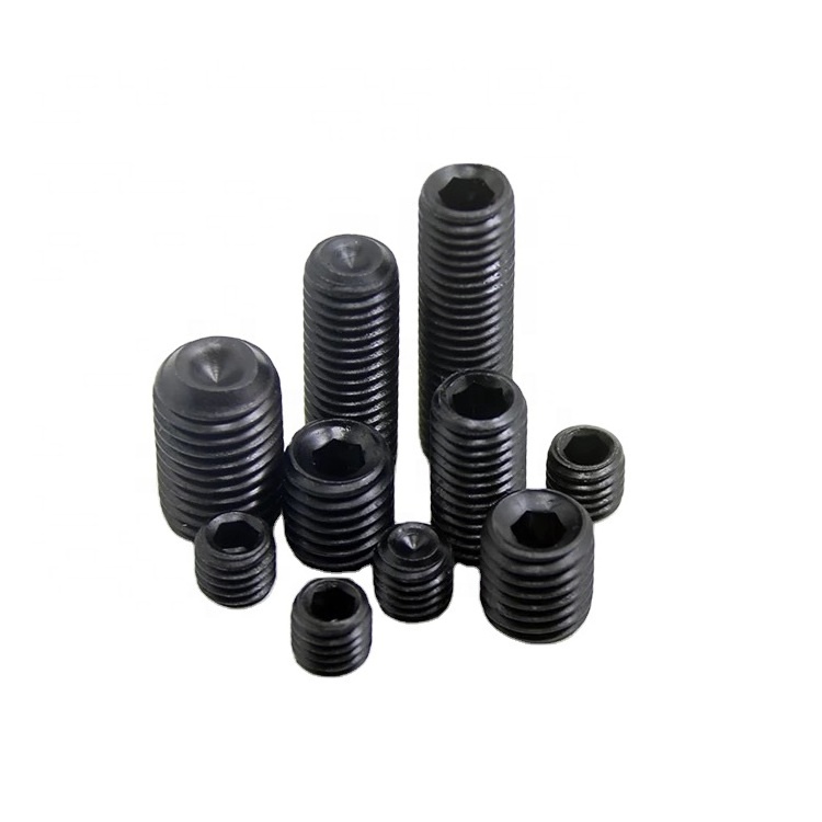 Grade4.8/8.8/10.9/12.9 DIN 913/DIN 914/DIN 915/DIN 916 Black Oxide Flat End Hexagon Socket Set Screw