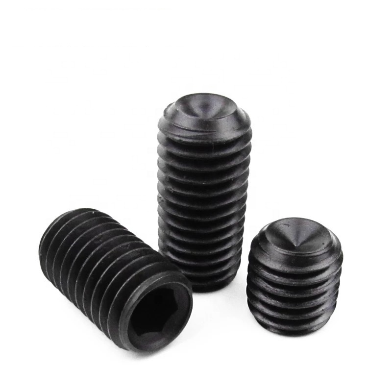 Grade4.8/8.8/10.9/12.9 DIN 913/DIN 914/DIN 915/DIN 916 Black Oxide Flat End Hexagon Socket Set Screw