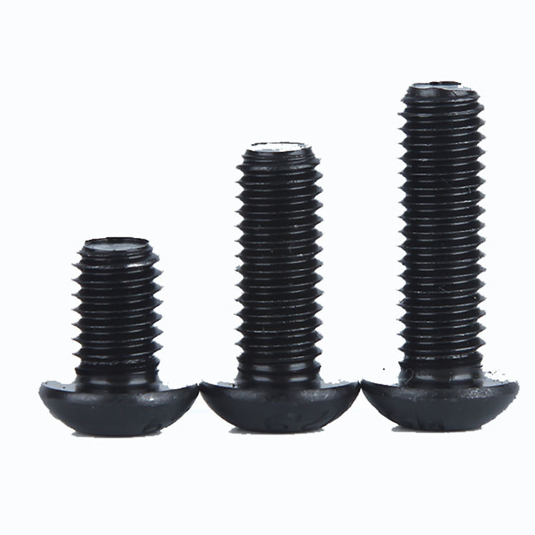 Fastener Factory Direct Supply Costom Black Oxide Black Zinc Plated ISO7380 Hex Socket Button Head Security Cap Screw Bolt