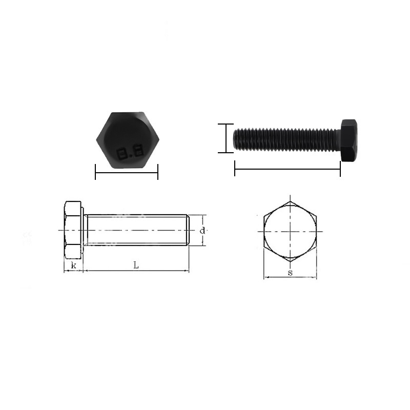 Made in China High Strength Grade 8.8 Hex Bolt And Nut Washer Heavy Hex Bolt