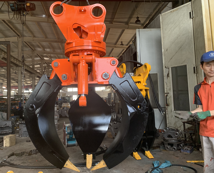 Customized Construction machinery High Quality Hydraulic Crane Claw Orange Peel Grab Bucket Machine