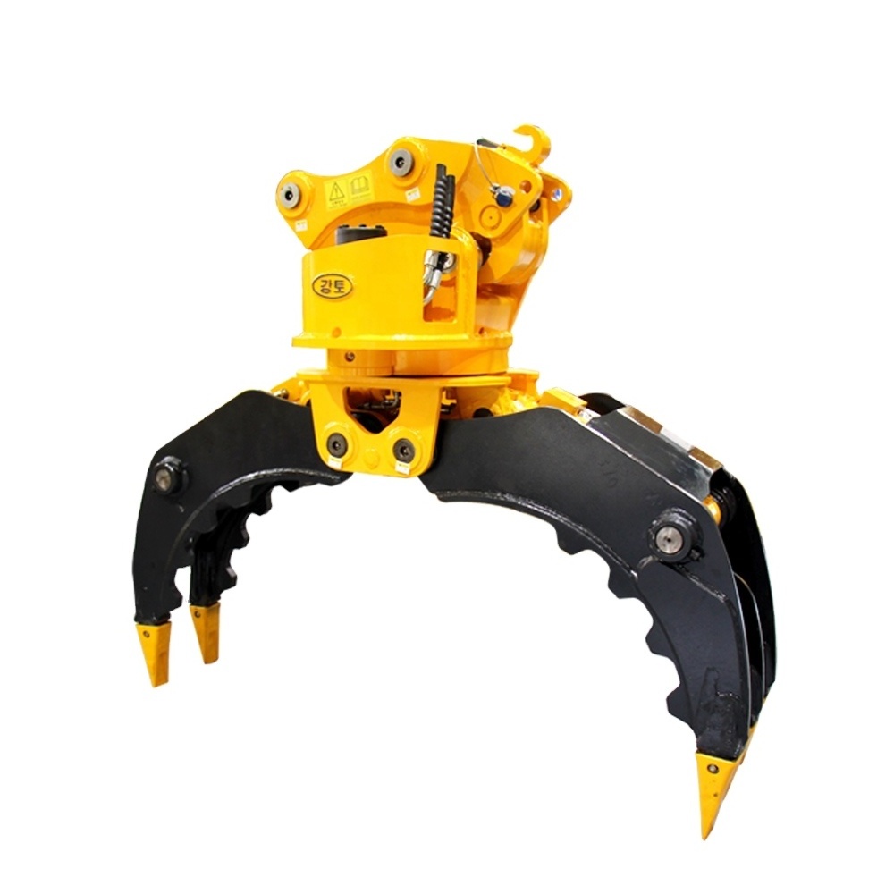 Excavator Hydraulic Rotating Grapple Wooden Grapple Log Grab Stone Grapple