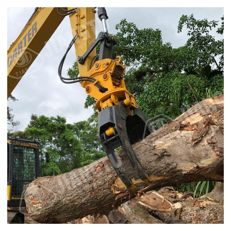 360 Degree Rotating Excavator Hydraulic Log Grapple Stone Grab