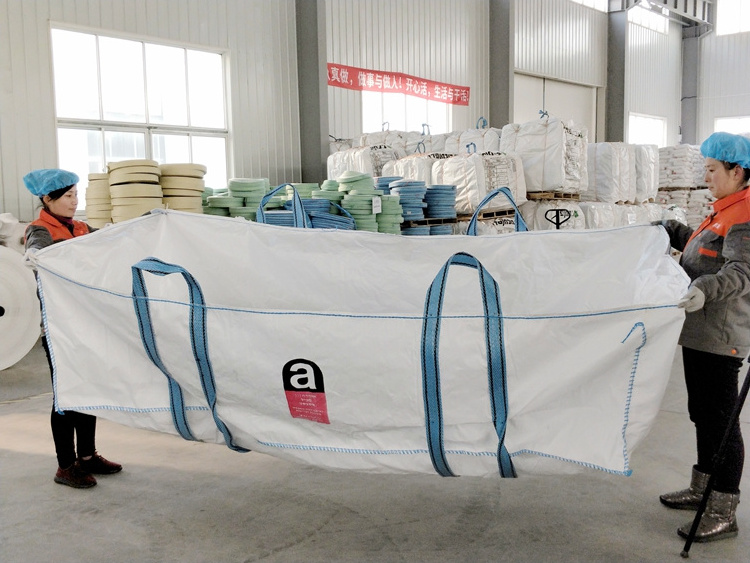 Factory Direct Sale laminated coated daffle buffle bulk bag 1 ton jumbo FIBC big bag Super Sack with valve