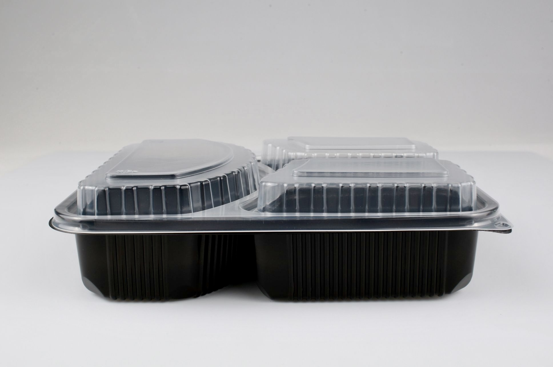 Hot sale Biodegradable Disposable Takeaway Bento Lunch Box Taco Plate With 3 Compartments