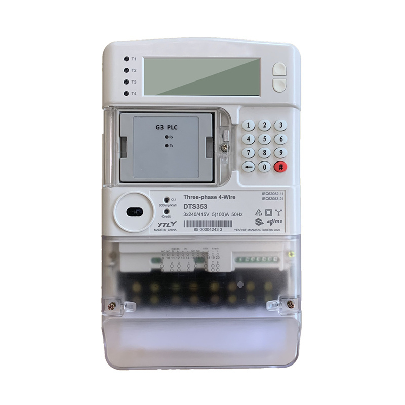 YTL prepaid meter MAX 100A Split Type Three Phase 4 wire PLC / RF Communication  Prepayment Keypad Electricity Meter