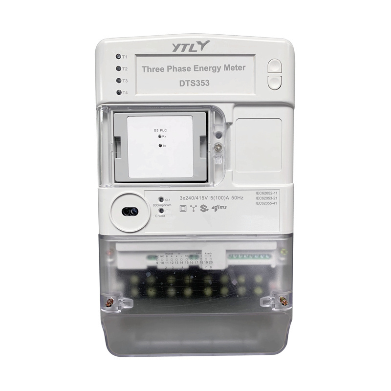 YTL prepaid meter MAX 100A Split Type Three Phase 4 wire PLC / RF Communication  Prepayment Keypad Electricity Meter