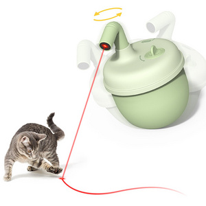 New USB Rechargeable Pet Laser Light Teaser Interactive Toy 360 Degree Irregular Rotation Three Adjustable Modes Cat Laser Toy