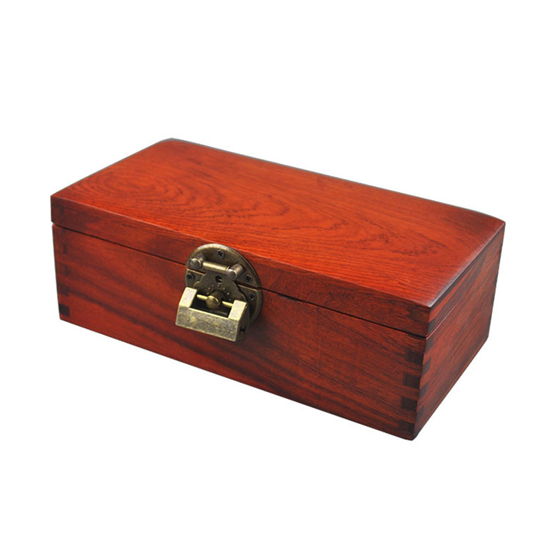 Middle East Feature Engraved Wooden Jewelry Box Flower Pattern gift Wooden Gift Box With Lock