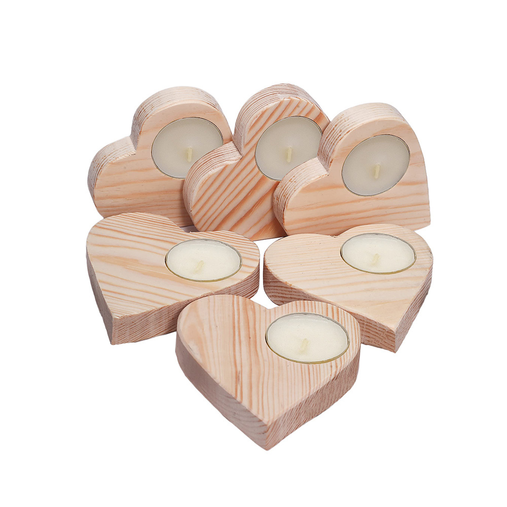 Romantic Decorative Rustic Wedding Favors  Wooden Tea Light Candle Holders