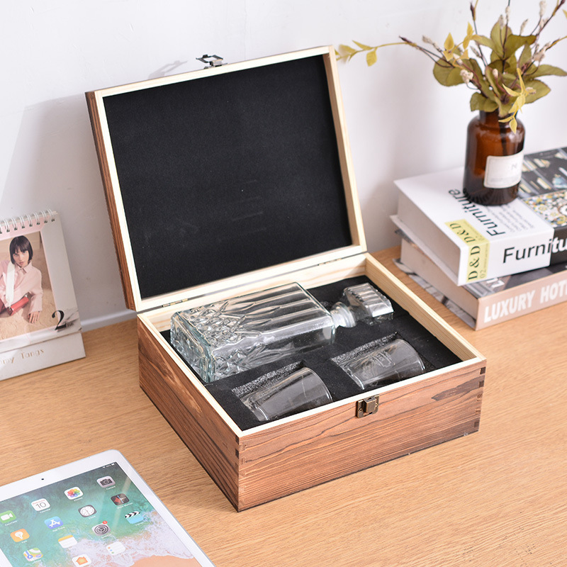 Father Days Whiskey Stone Set And Whiskey Stone Wooden Box And Stainless Steel Ice Cube Set And Reusable Ice Cubes