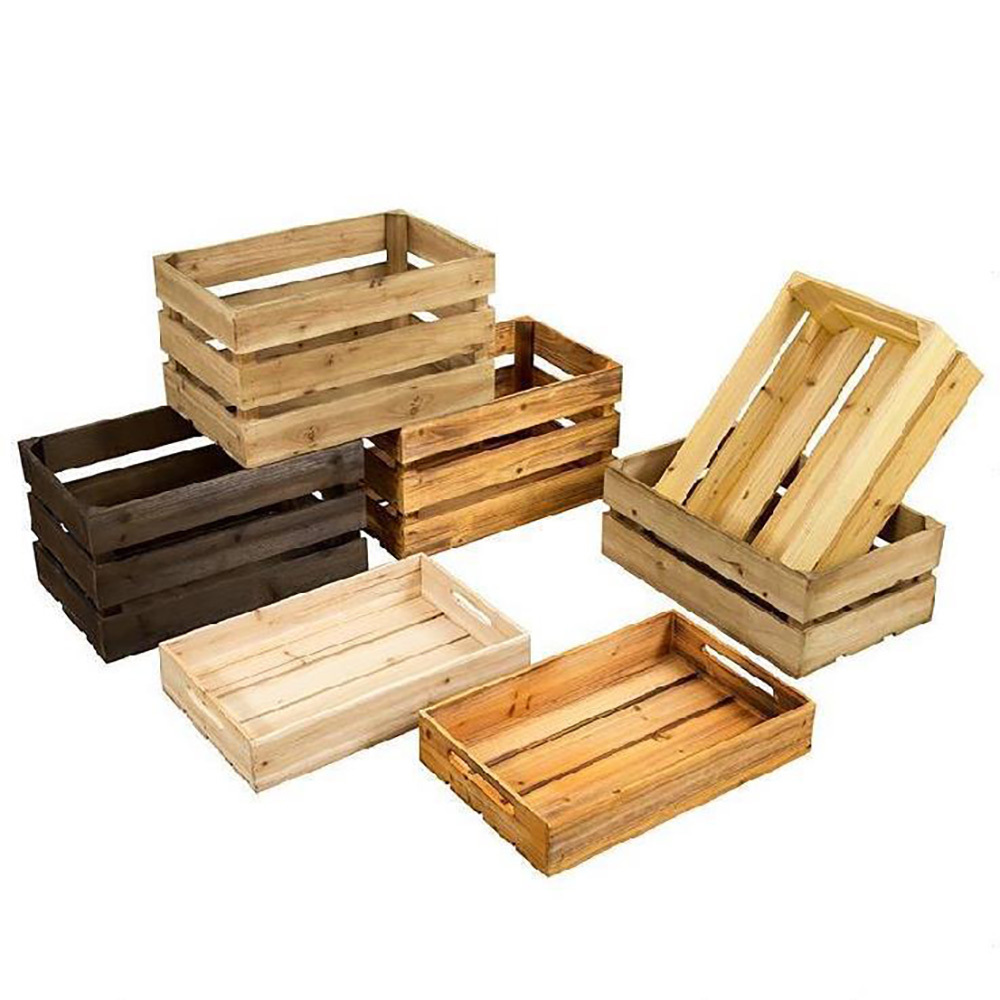 Wholesale Cheap Wooden Storage Fruit Vegetables Crates for Sale personalised crate box