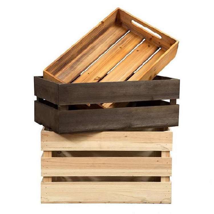 Wholesale Cheap Wooden Storage Fruit Vegetables Crates for Sale personalised crate box