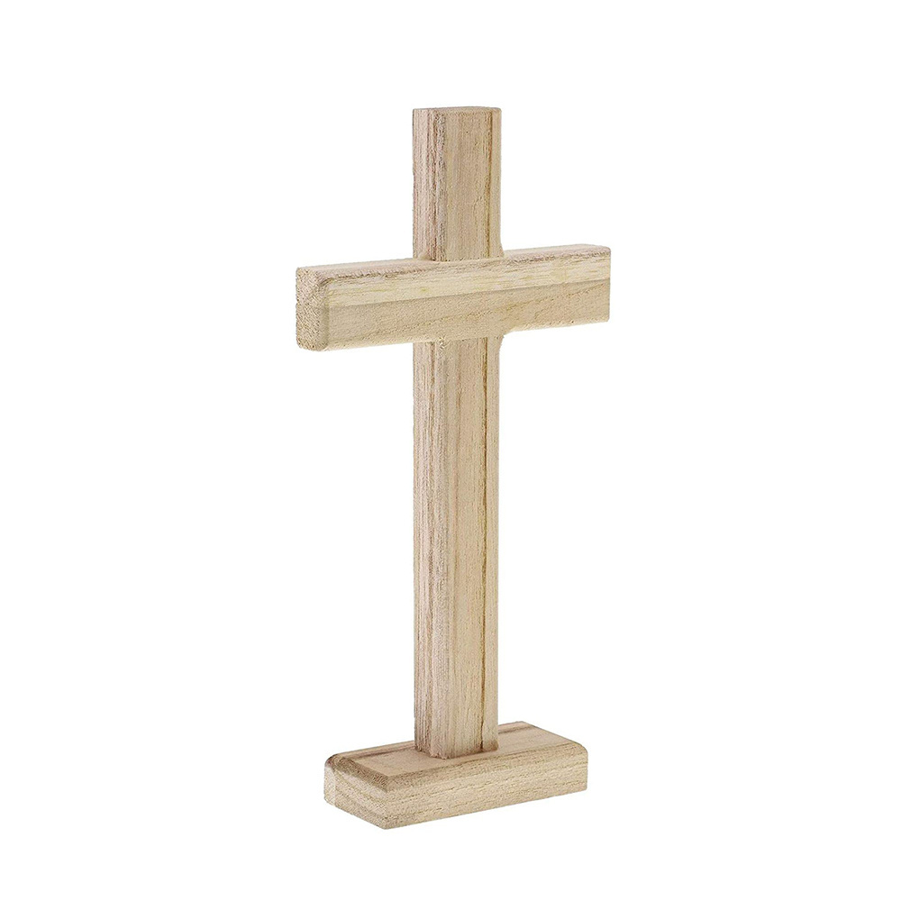 Wholesale Price Religious Decoration Wood Carved Orthodox Wood Standing Crosses For Church Prayer