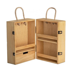 Outdoor Camping Kitchen Supplies Multi-layer Wood Spice Bottle Storage Boxes Seasoning Cabinets