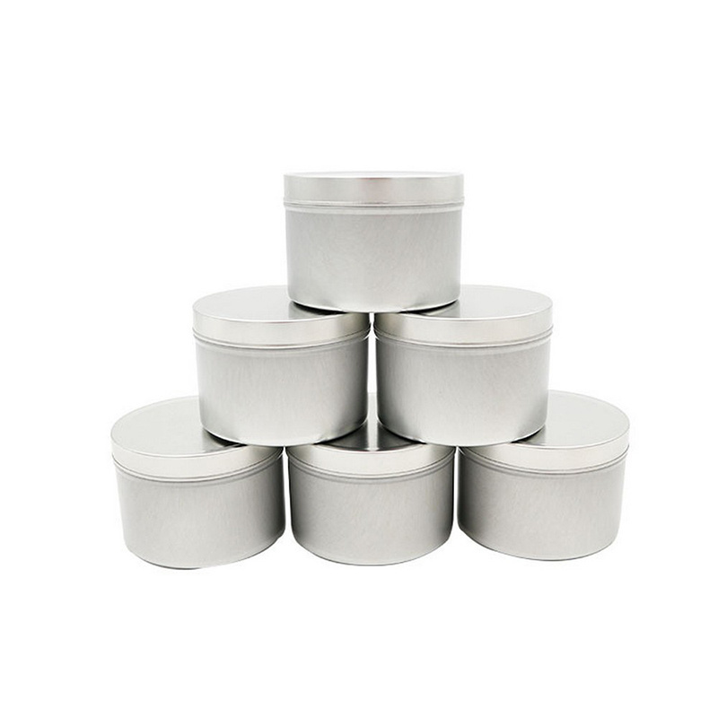 1.5OZ silver customizable logo candle jar with pouring spout candle tins with lid