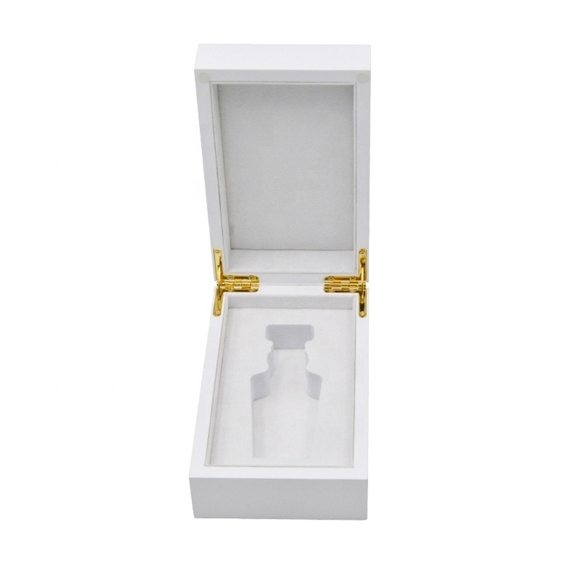 Black Piano Lacquer Custom Luxury wooden Perfume Bottle Box Packaging Gift Boxes With Key Lock