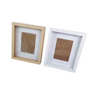 High Quality Wholesale Custom Natural Deep Wood Shadow Box Wood Photo Frame