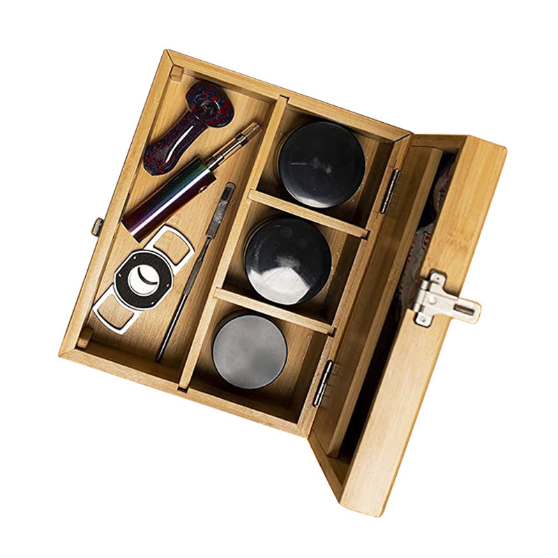 Stash Box Grinder Smell Proof UV Jar Rolling Tray Herb Stash Box storage with Lock store all smoking accessories