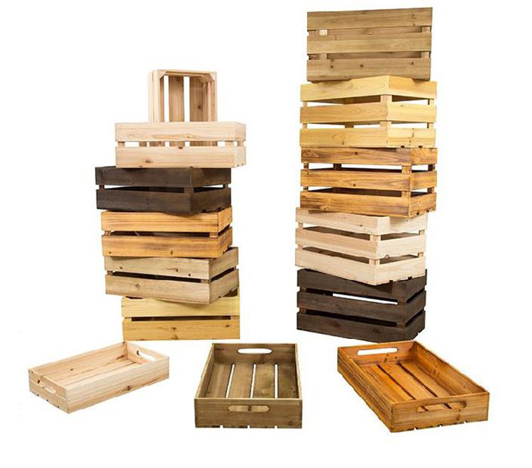 Wholesale Cheap Wooden Storage Fruit Vegetables Crates for Sale personalised crate box