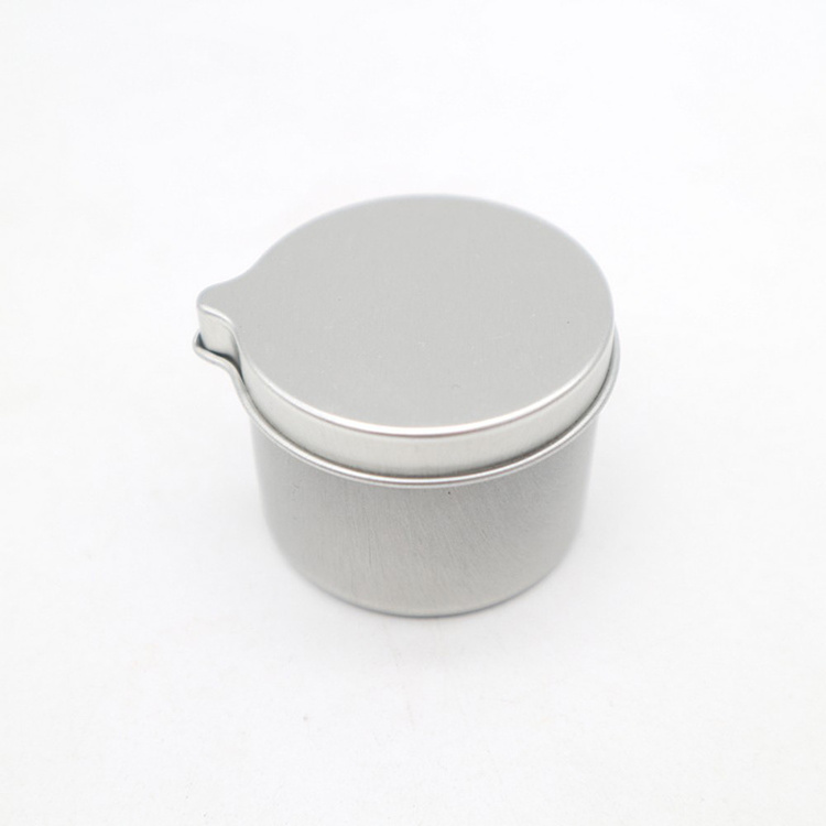 1.5OZ silver customizable logo candle jar with pouring spout candle tins with lid