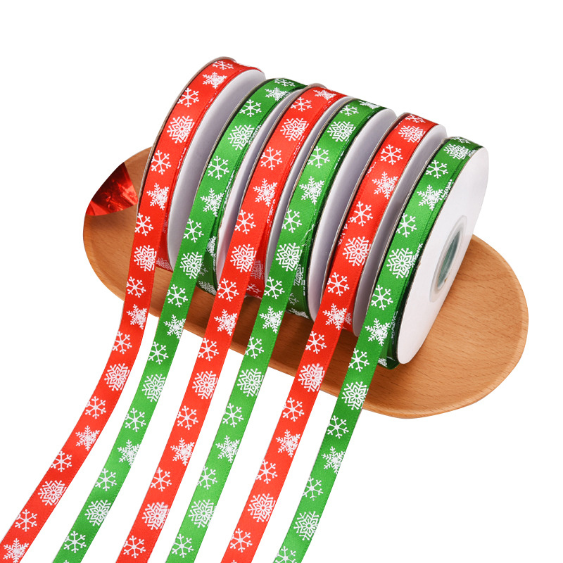 Wholesale New Christmas Wired Edge Ribbon 1cm High Quality Ribbons for Gift Wrap