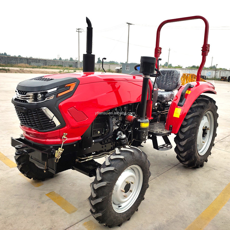 China tractor 4WD  60HP electric farm tractor compact tractor with loader and backhoe