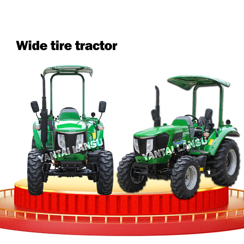 Mini farm machine 45hp diesel engine powered small 4WD tractor front loader multifunction agricultural machinery & equipment