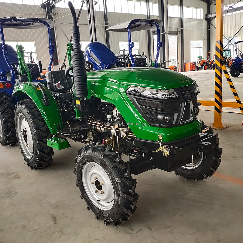 China tractor 4WD  60HP electric farm tractor compact tractor with loader and backhoe