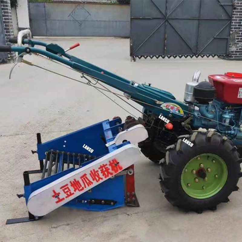 High efficiency farm machinery 4U series potato onion root crops harvester digger potato seeder for walking tractor