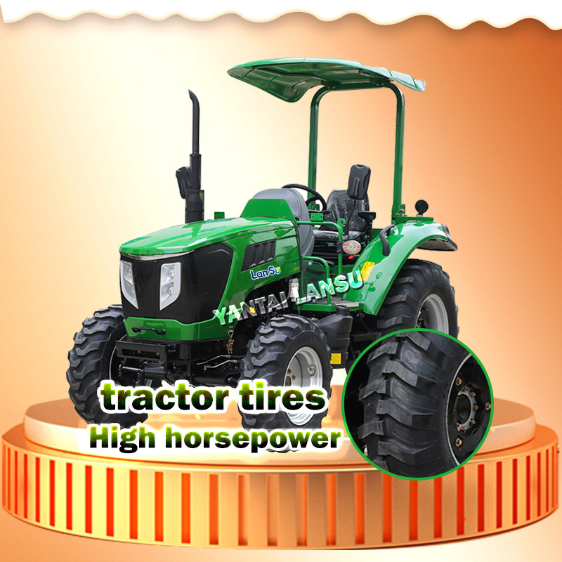 Mini farm machine 45hp diesel engine powered small 4WD tractor front loader multifunction agricultural machinery & equipment