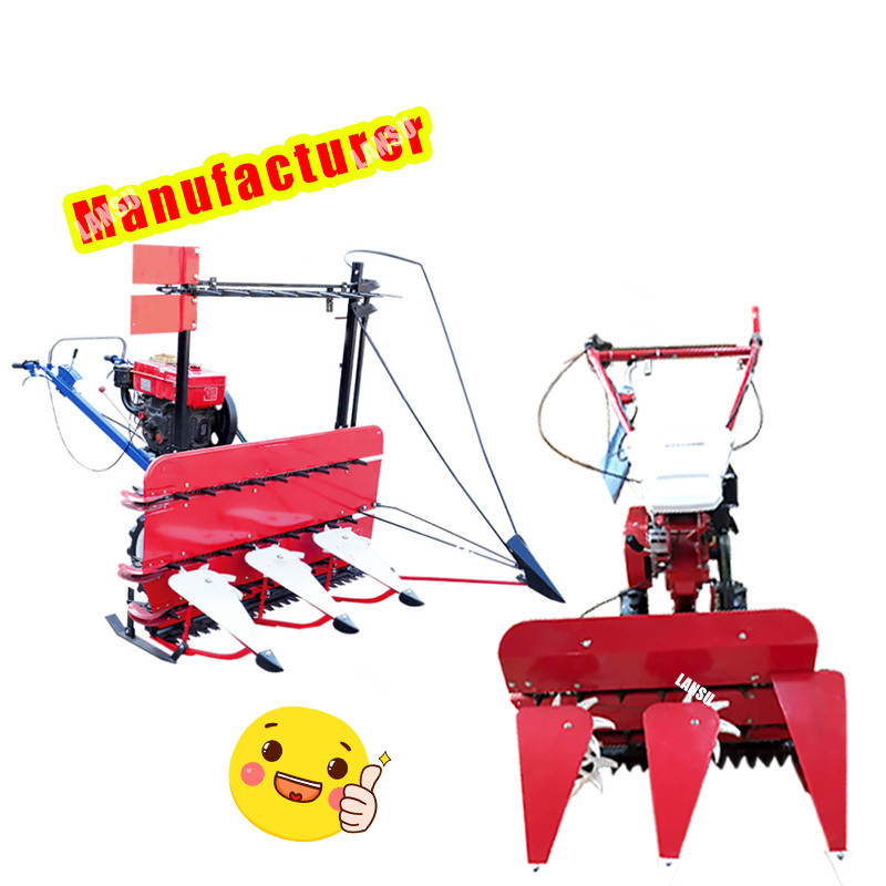 Farm Two Wheel Self Propelled Reaper Harvesting Machine Mini Paddy Reaper Reaper Binder Machine Rice Harvesterrice harv For Sale