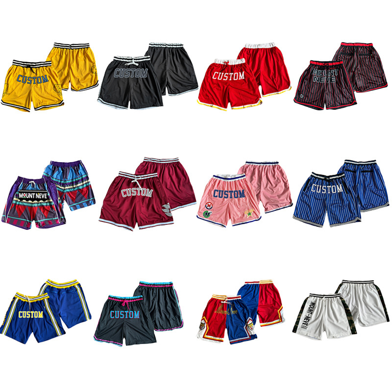 Uniforms Clothes Wear Jersey Mesh Shorts Uniform Sportswear Men Reversible Shorts Custom Logo Usa Basketball 30 Teams Embroidery