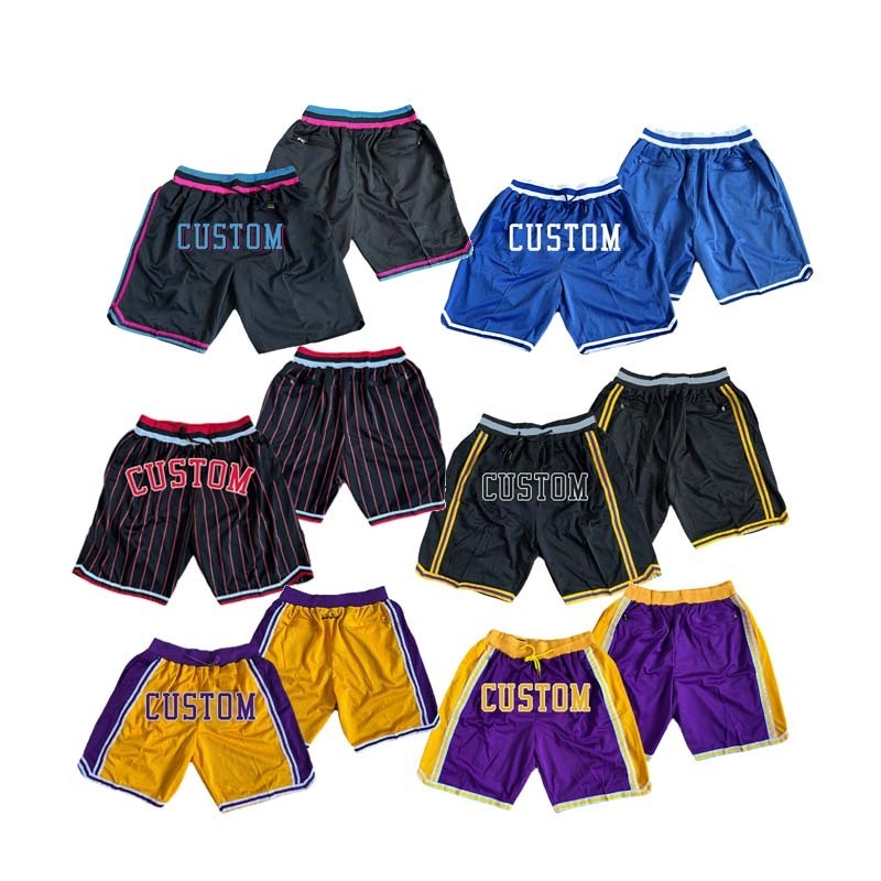 Uniforms Clothes Wear Jersey Mesh Shorts Uniform Sportswear Men Reversible Shorts Custom Logo Usa Basketball 30 Teams Embroidery