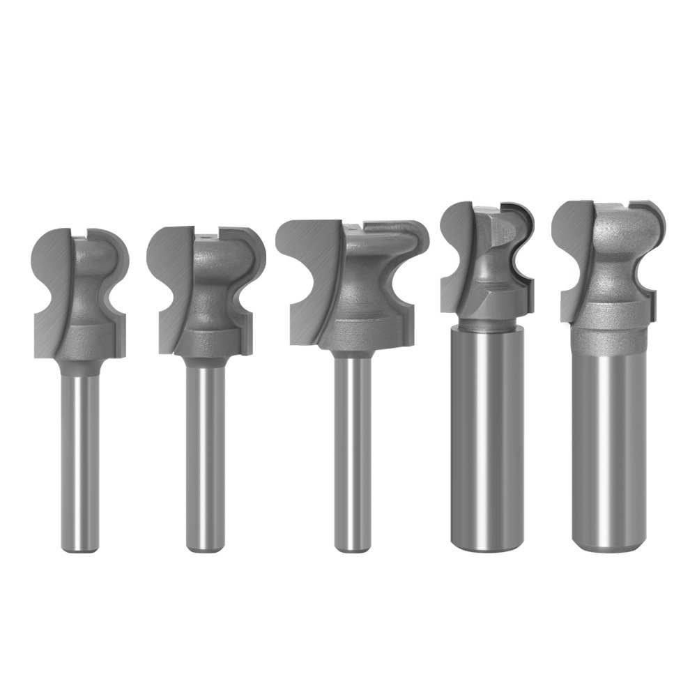 Wood Cutting Tools Profile Half Round Bit Cabinet Double Curved Finger Router Bit for Drawer Pull Handle