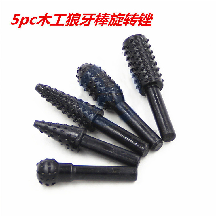 5 pcs  rotary rasp mace file woodworking DIY grinding tools set Electric grinding bit woodworking tools router tools