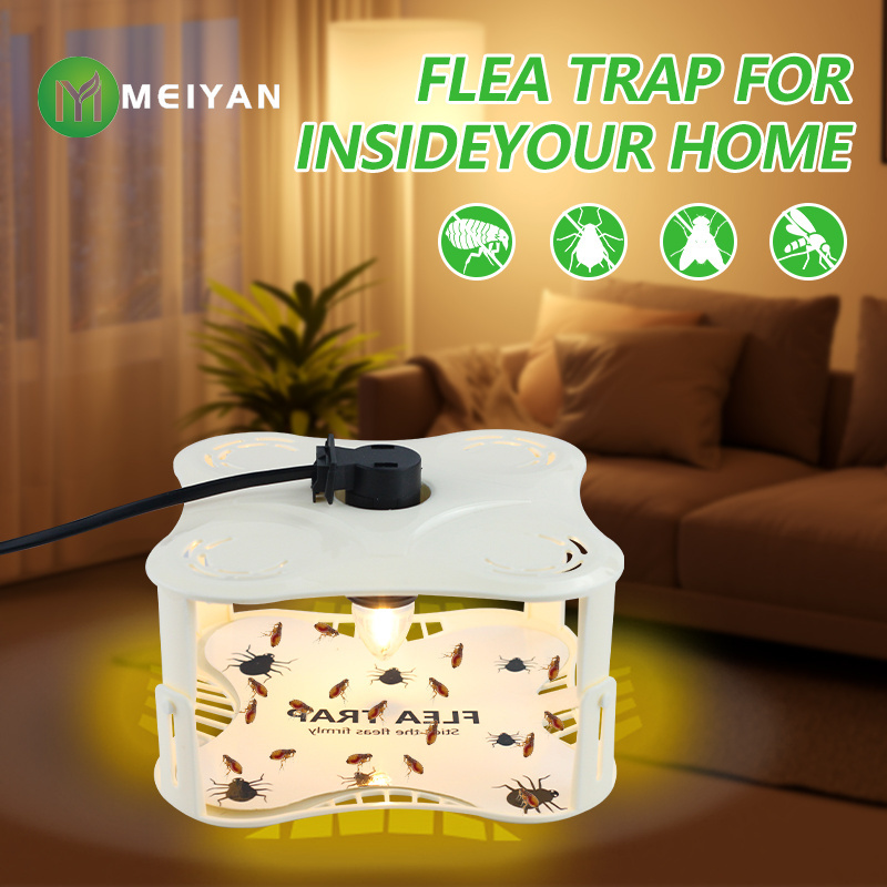 Flea Traps for Inside Your Home Flea Light Trap for Indoor with Light Refills and Sticky Pads