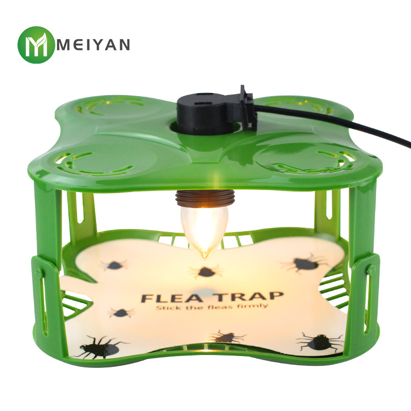 Flea Traps with Sticky Disc  Bulbs Electric Wires Flea Traps for Inside Your Home Safe Flea Light Trap