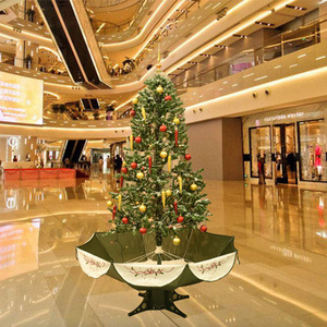 New products Umbrella-Shape Base 25 Songs 29" Led Lighted Musical Self Electric Snowing Christmas Tree