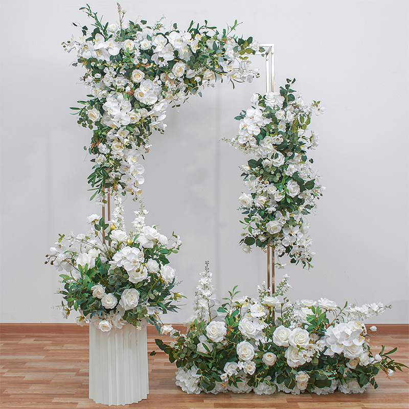 Artificial Floral Swags Centerpieces Arrangements for Sweetheart/Head Table Decor Wedding Car Wall Window Arch Home Garden Decor