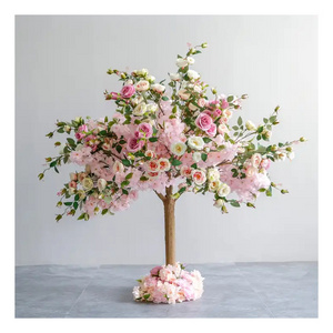 Ornament Silk Wedding Trees Artificial Mini Cherry Blossom Flower Tree Centerpiece For Wedding Table