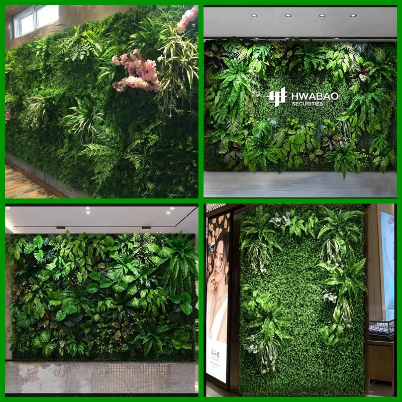 Hot Sale Artificial Grass Wall Simulation Grass Leaves Wall Artificial Grass Plant Wall